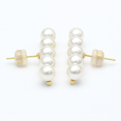 Tasaki Balance Plus E-3842 Pearl Yellow Gold (18K) Stud Earrings Gold