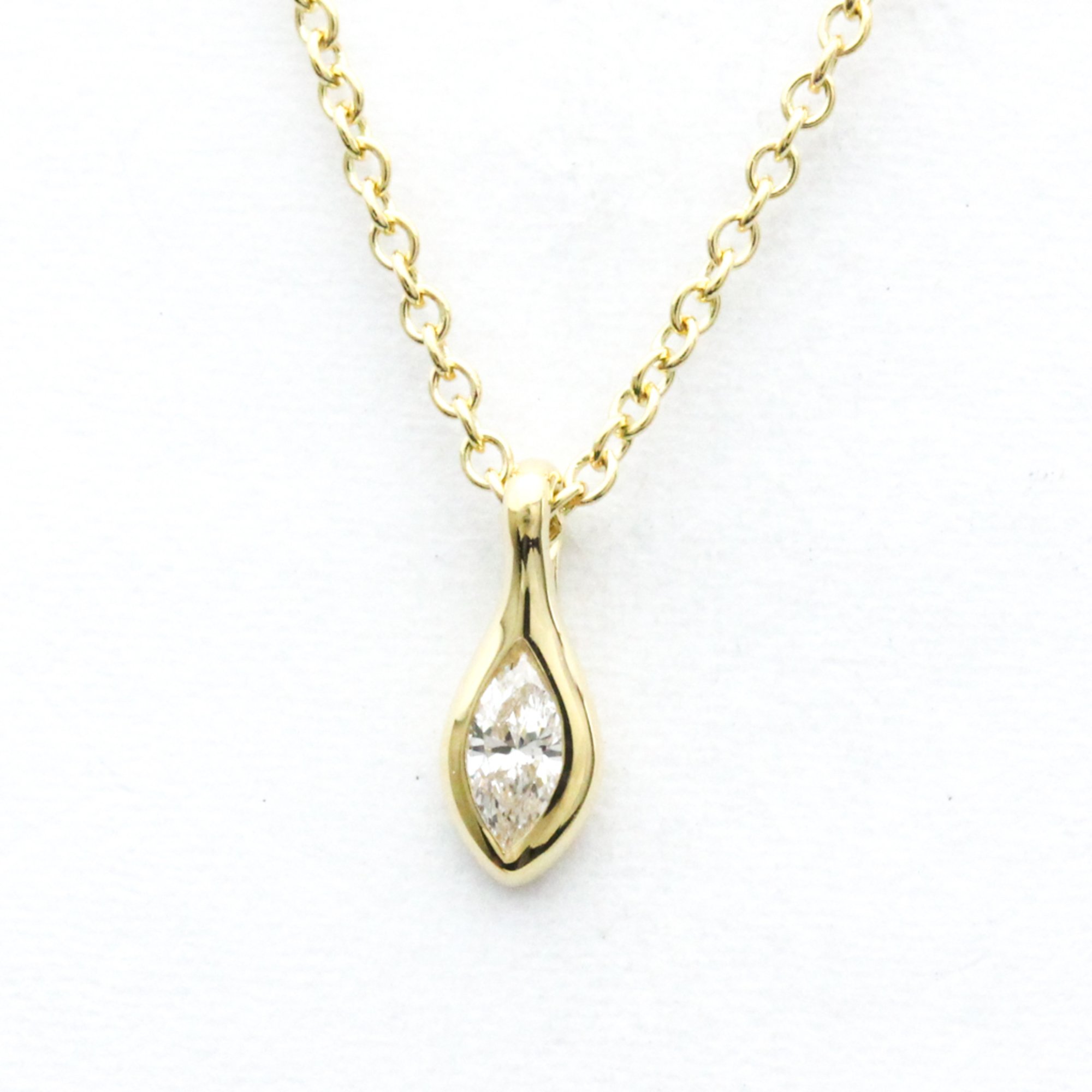 Tiffany Visor Yard Marquise Cut Necklace Yellow Gold (18K) Diamond Women,Men Fashion Pendant Necklace (Gold)