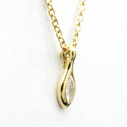 Tiffany Visor Yard Marquise Cut Necklace Yellow Gold (18K) Diamond Women,Men Fashion Pendant Necklace (Gold)
