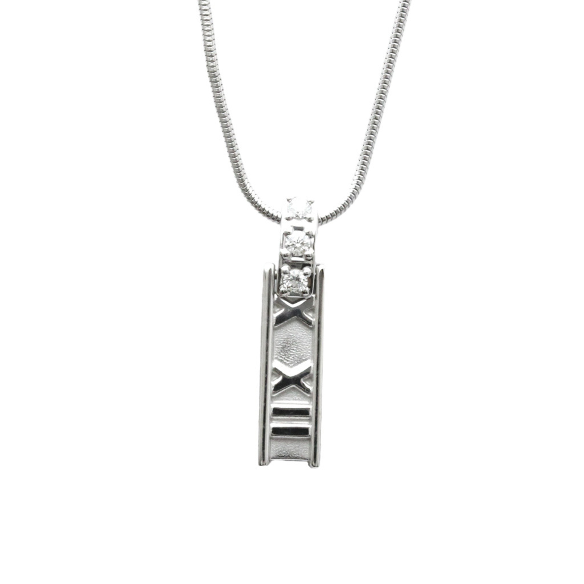 Tiffany Atlas 3P Diamond Necklace White Gold (18K) Diamond Men,Women Pendant Necklace