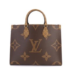 Louis Vuitton Monogram On-the-go GM 2way Handbag, Brown, PVC