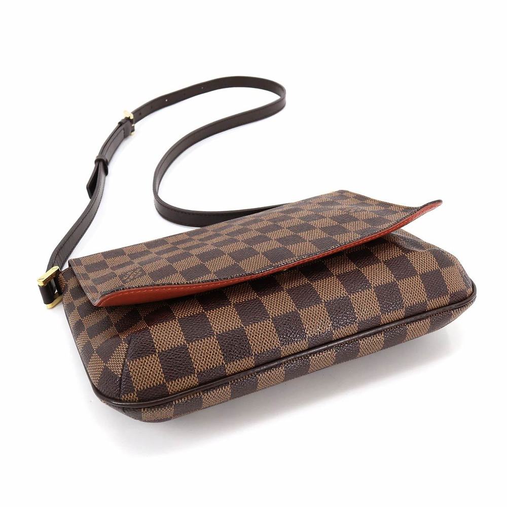 LOUIS VUITTON Damier Musette Tango Long Shoulder Bag Ebene N51301