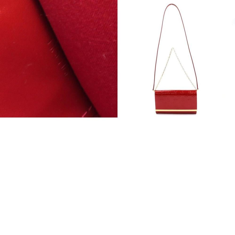 Ana patent leather clutch bag Louis Vuitton Red in Patent leather