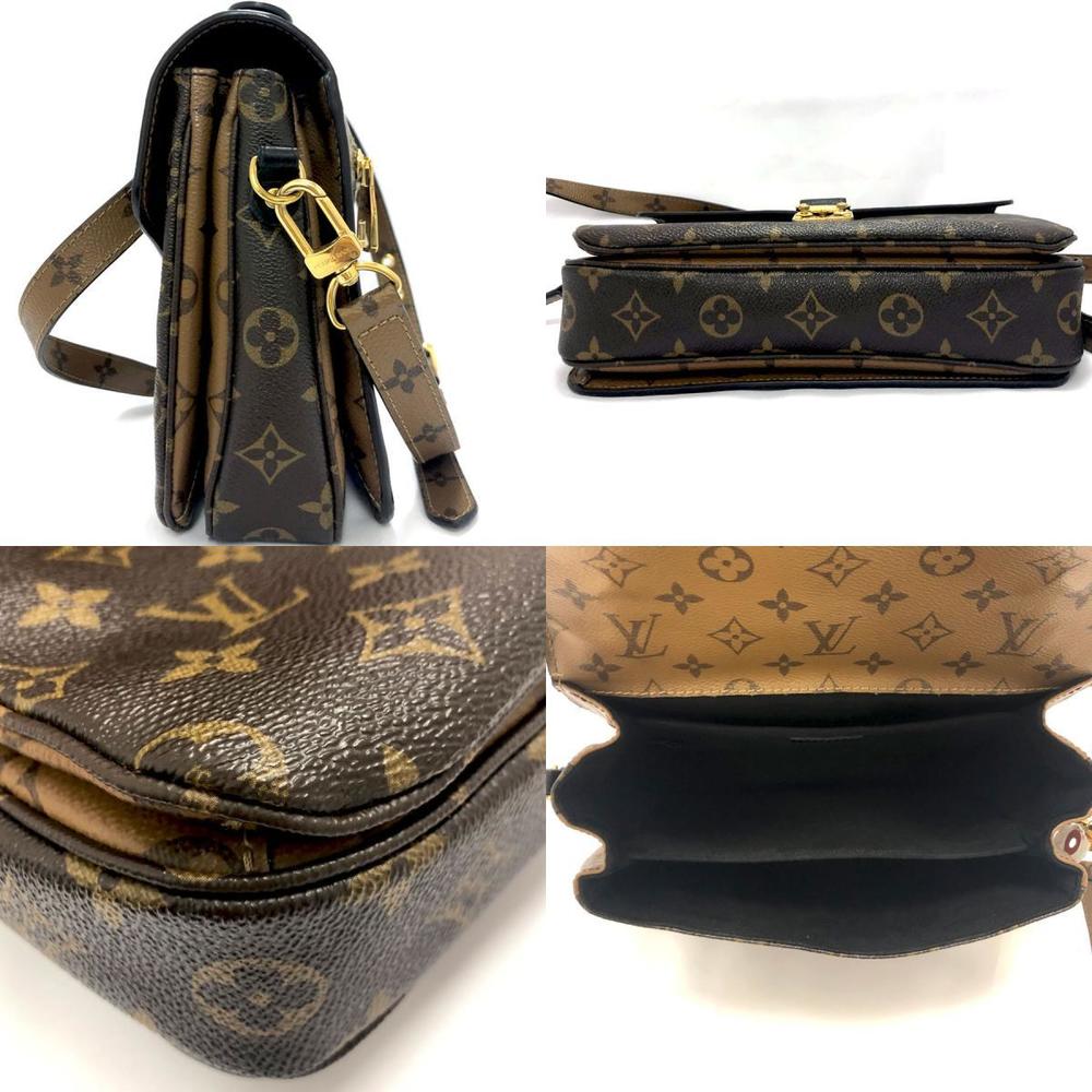 Authenticated Used Handbag Shoulder Bag Monogram Reverse Pochette Metis  MM/Monogram Brown Women's M44876 