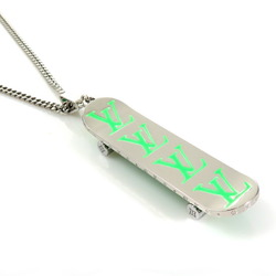 Louis Vuitton LOUIS VUITTON Necklace Pendant Skateboard Metal Silver x  Green Men's MP3277