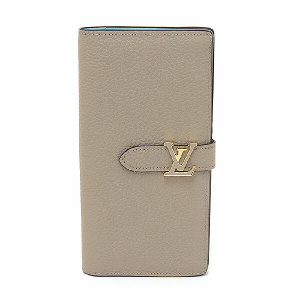 Louis Vuitton LOUIS VUITTON LV Vertical Wallet Taurillon Leather Galle  M81367 Long Beige Capucine