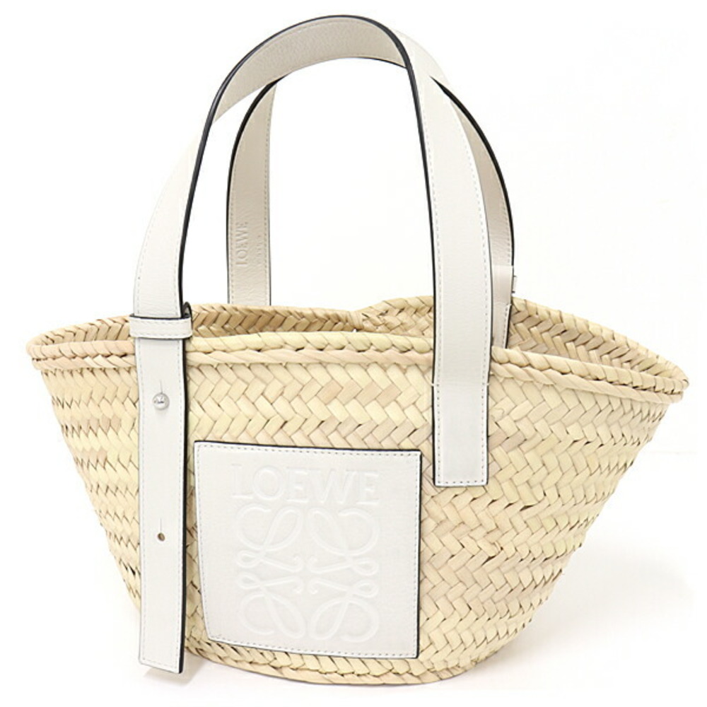 Loewe - Natural & White Small Basket Bag