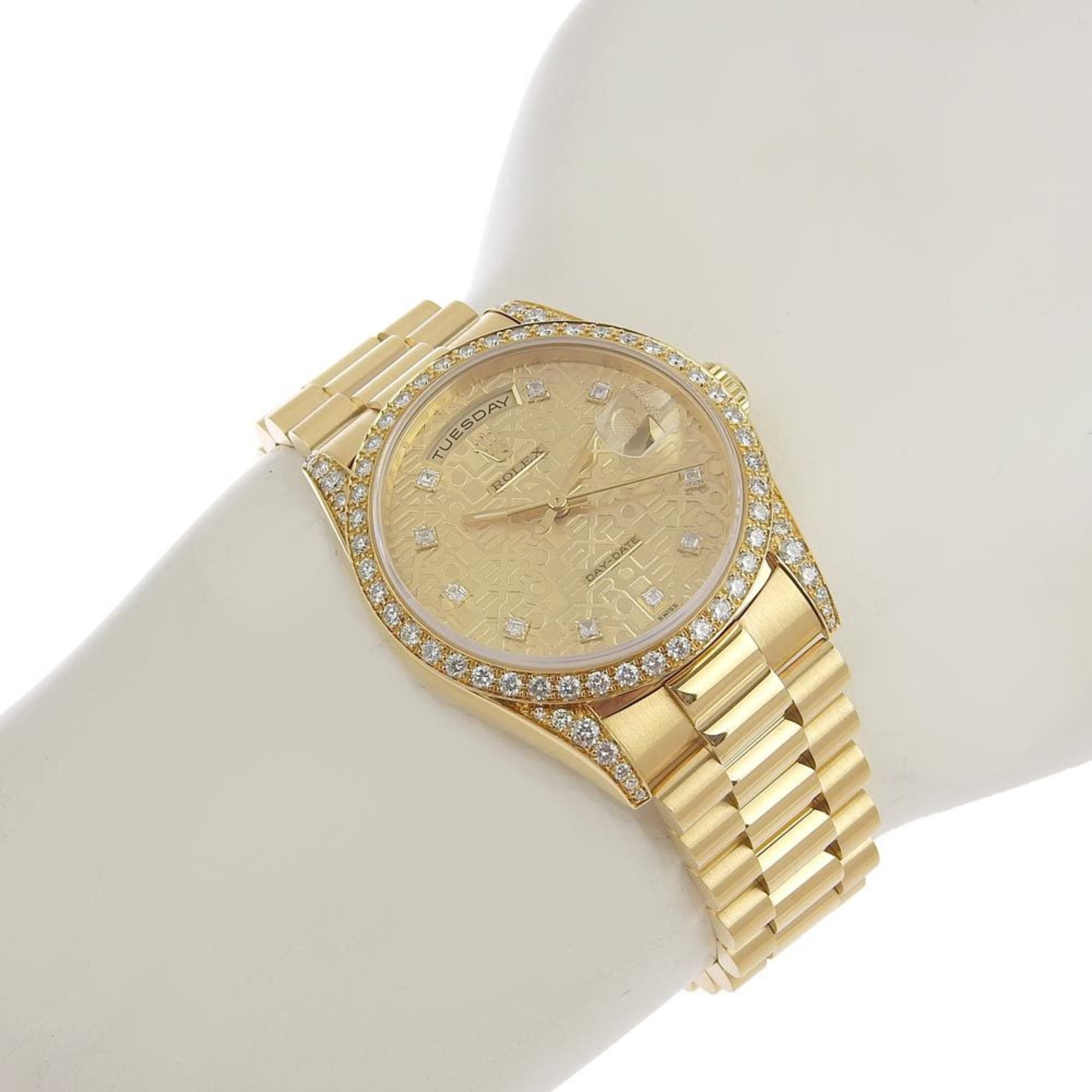 Rolex ROLEX Day Date Computer Dial Holicon Diamond 18388A L Serial 2023/01 Solid Gold
