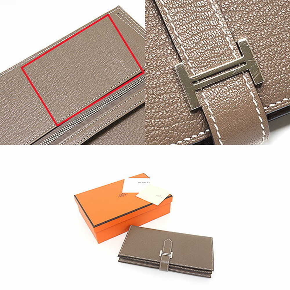 Béarn leather wallet Hermès Beige in Leather - 33132776