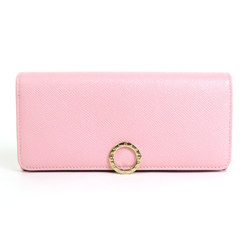 Bvlgari BVLGARI bi-fold long wallet leather pink ladies