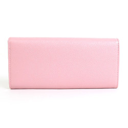 Bvlgari BVLGARI bi-fold long wallet leather pink ladies