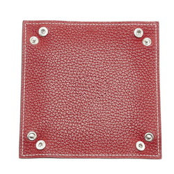 Hermes Vidoposh H Tray Red Navy Leather Women's HERMES