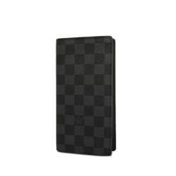 Louis Vuitton Bifold Long Wallet Damier Graphite Portefeuille Brother Dark  Gray Canvas Purse Men's N62665