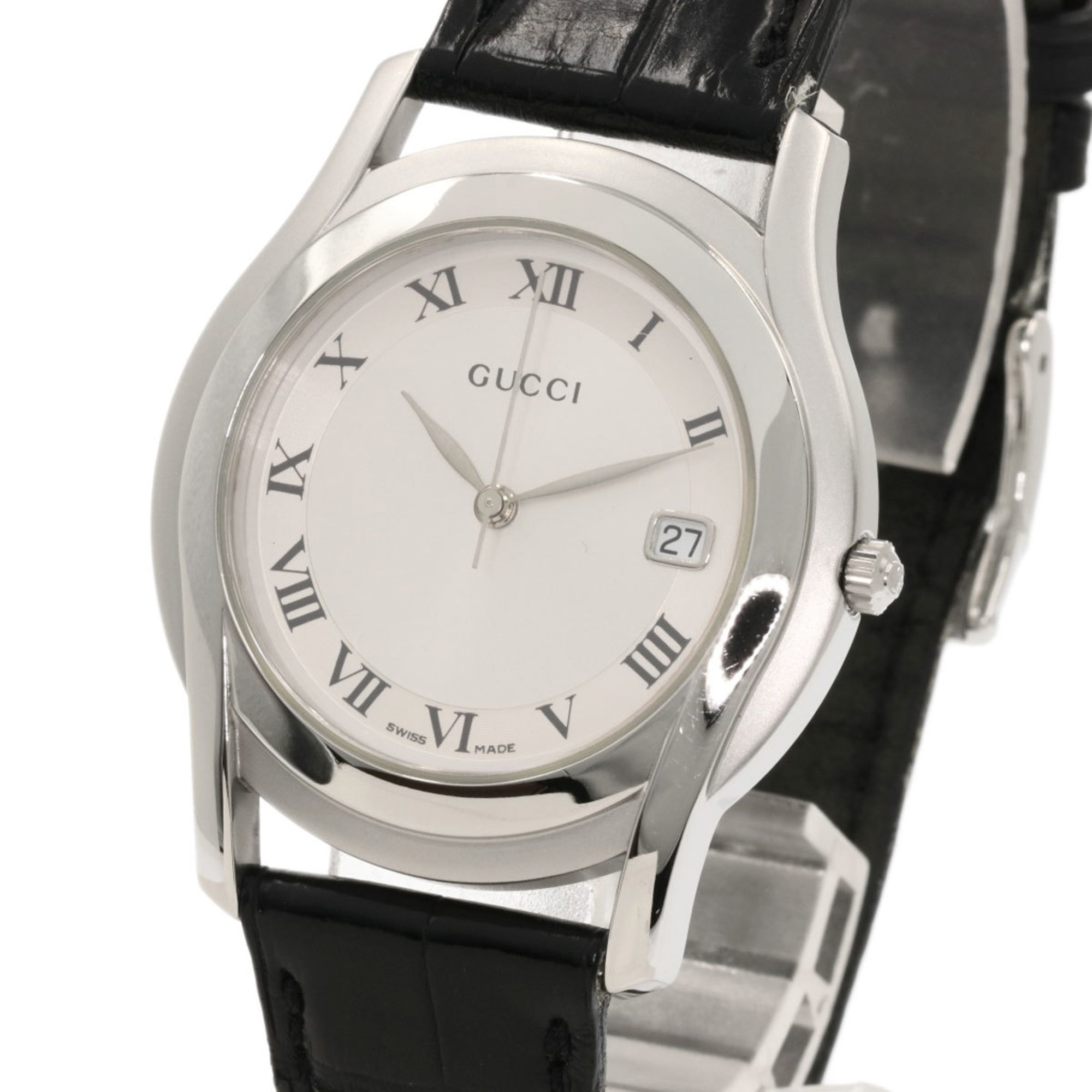 Gucci 5500M Watch Stainless Steel/Leather Men's GUCCI