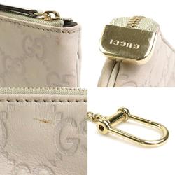 Gucci GUCCI coin case GG pattern leather ivory gold unisex 233183