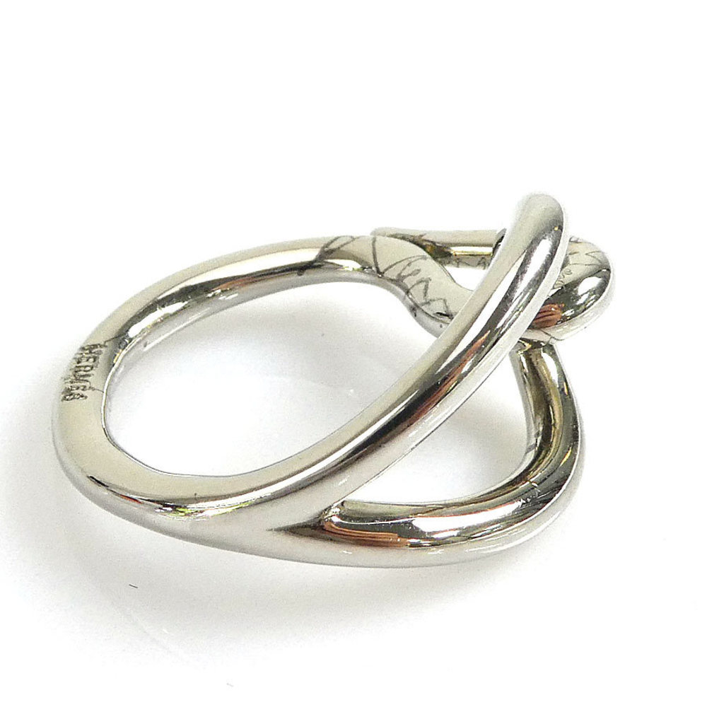 Hermes Scarf Ring Metal Gold/Silver Unisex