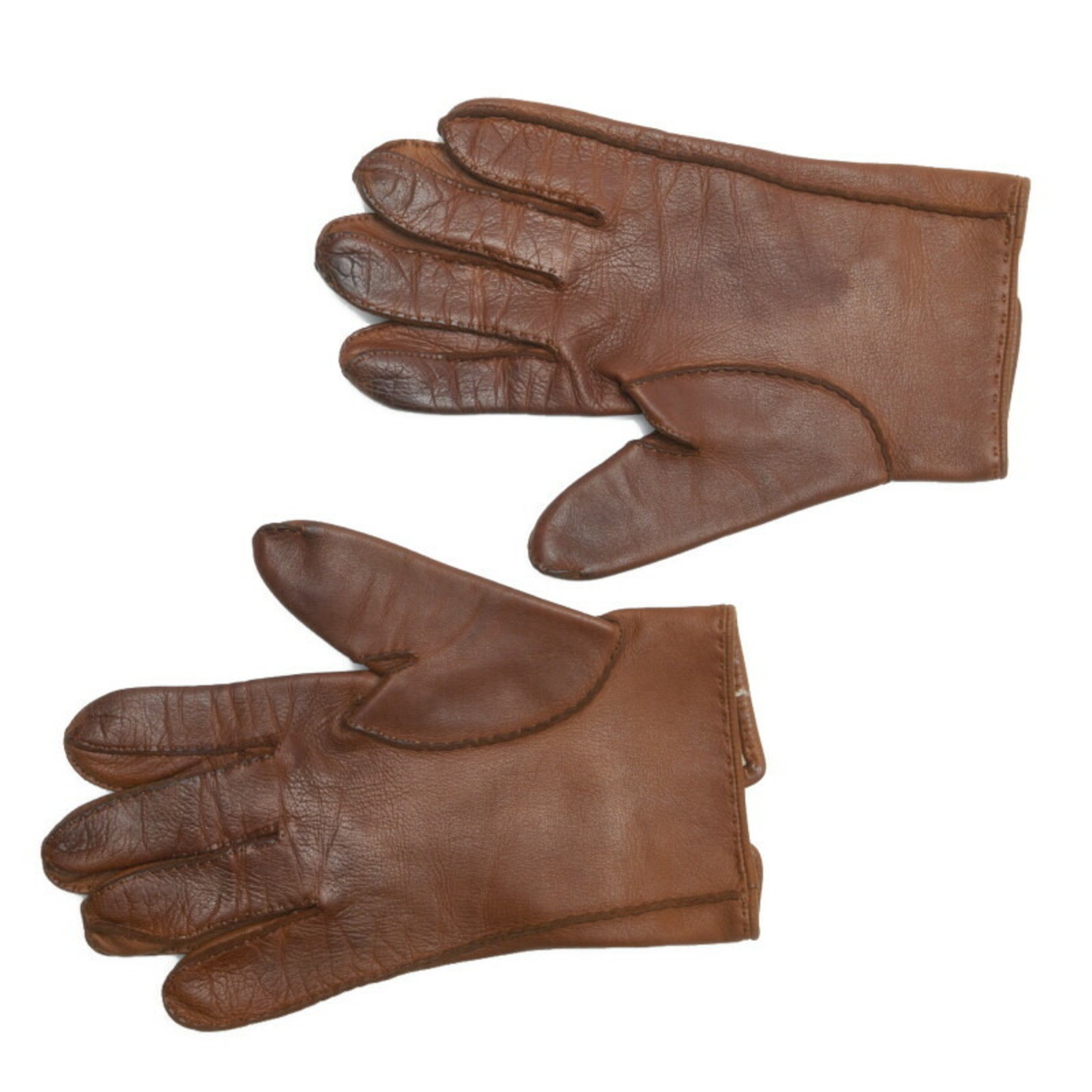 Hermes gloves brown leather ladies HERMES