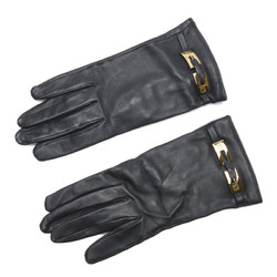 Loewe gloves black leather ladies LOEWE