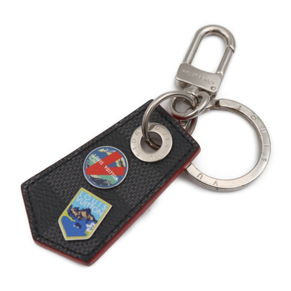 Louis Vuitton LV Logo 2” Silver And Black Keychain