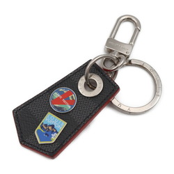 Pre-Owned LOUIS VUITTON Louis Vuitton Portocre paddock key holder M68307  monogram canvas leather brown blue green white silver metal fittings ring  bag charm (Good) 