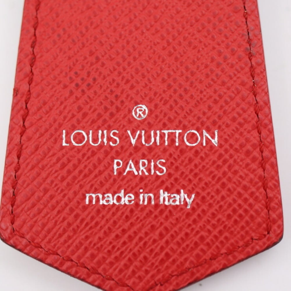 LOUIS VUITTON Louis Vuitton Portocre Small Echappe LV Alps Keychain M63770  Damier Graphite Canvas Black Red Multicolor Silver Hardware Keyring Bag  Charm