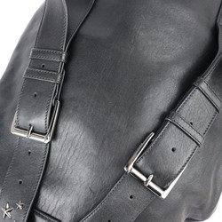 JIMMY CHOO Jimmy Choo FITZROY/S Backpack/Daypack BLS 184 Leather Black Gunmetal Fitzroy Backpack Star Studs Biker