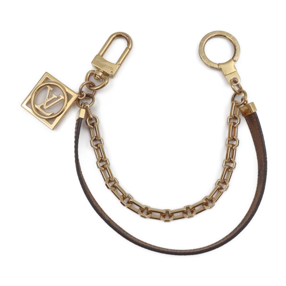 LOUIS VUITTON Louis Vuitton Chenne Dauphine Keychain M69553 Monogram  Reverse Canvas Brown Gold Hardware Key Ring Bag Charm | eLADY Globazone