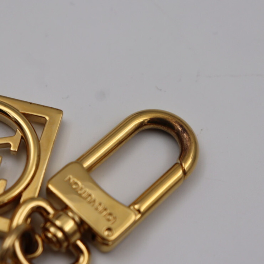 LOUIS VUITTON Louis Vuitton Chenne Dauphine Keychain M69553 Monogram  Reverse Canvas Brown Gold Hardware Key Ring Bag Charm