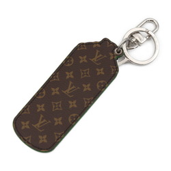 LOUIS VUITTON Louis Vuitton Portocre LV paint key holder MP3384 monogram canvas leather brown white green silver metal fittings ring bag charm