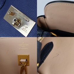 LOUIS VUITTON Louis Vuitton Mira MM Handbag M53948 Taurillon Leather Blue Marine 2WAY Gold Hardware