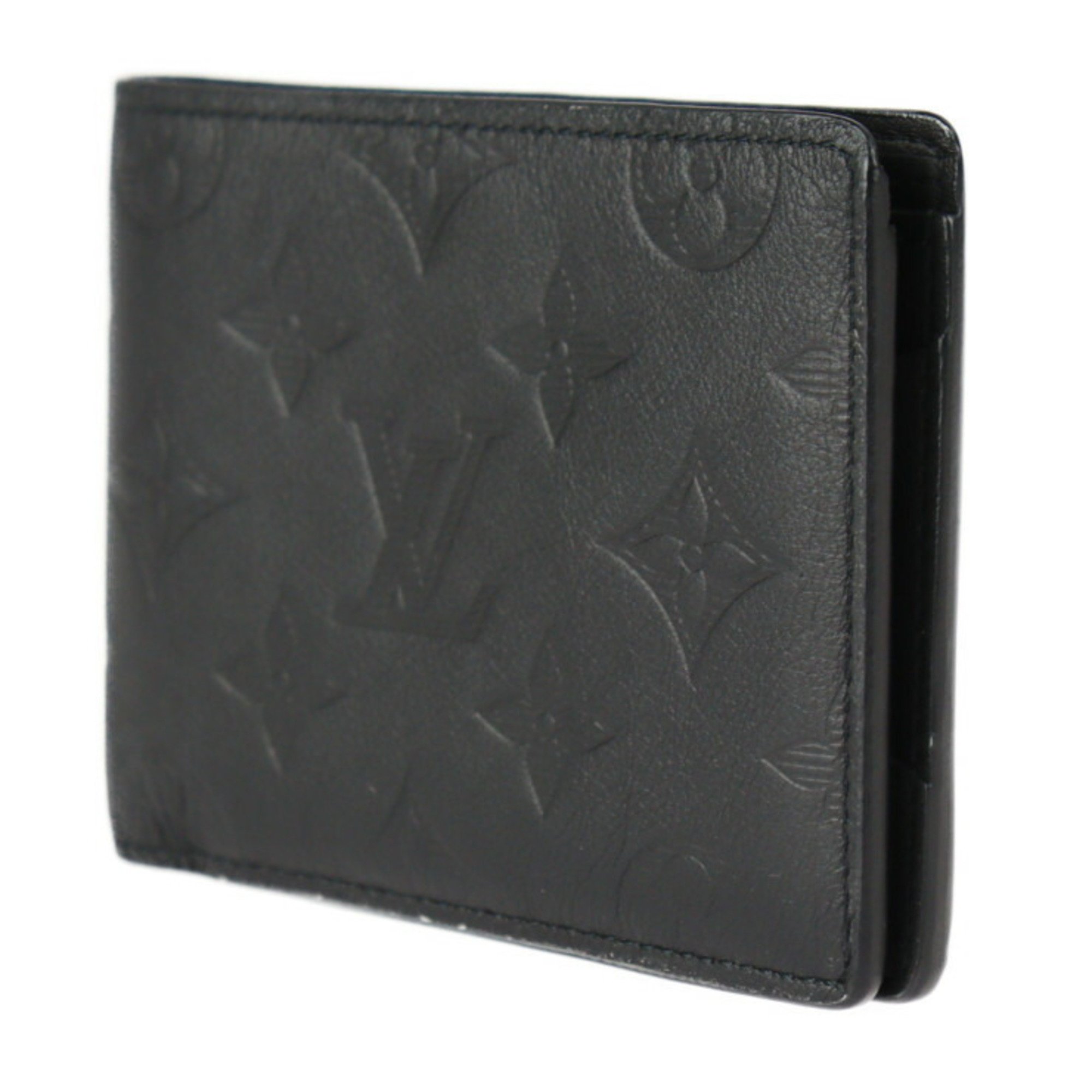 LOUIS VUITTON Louis Vuitton Portefeuille Multiple Bifold Wallet M62901 Monogram Shadow Noir Black