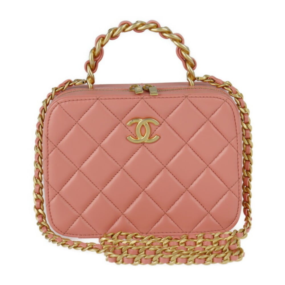 CHANEL Chanel Small Vanity Shoulder Bag AS3318 Leather Pink Series