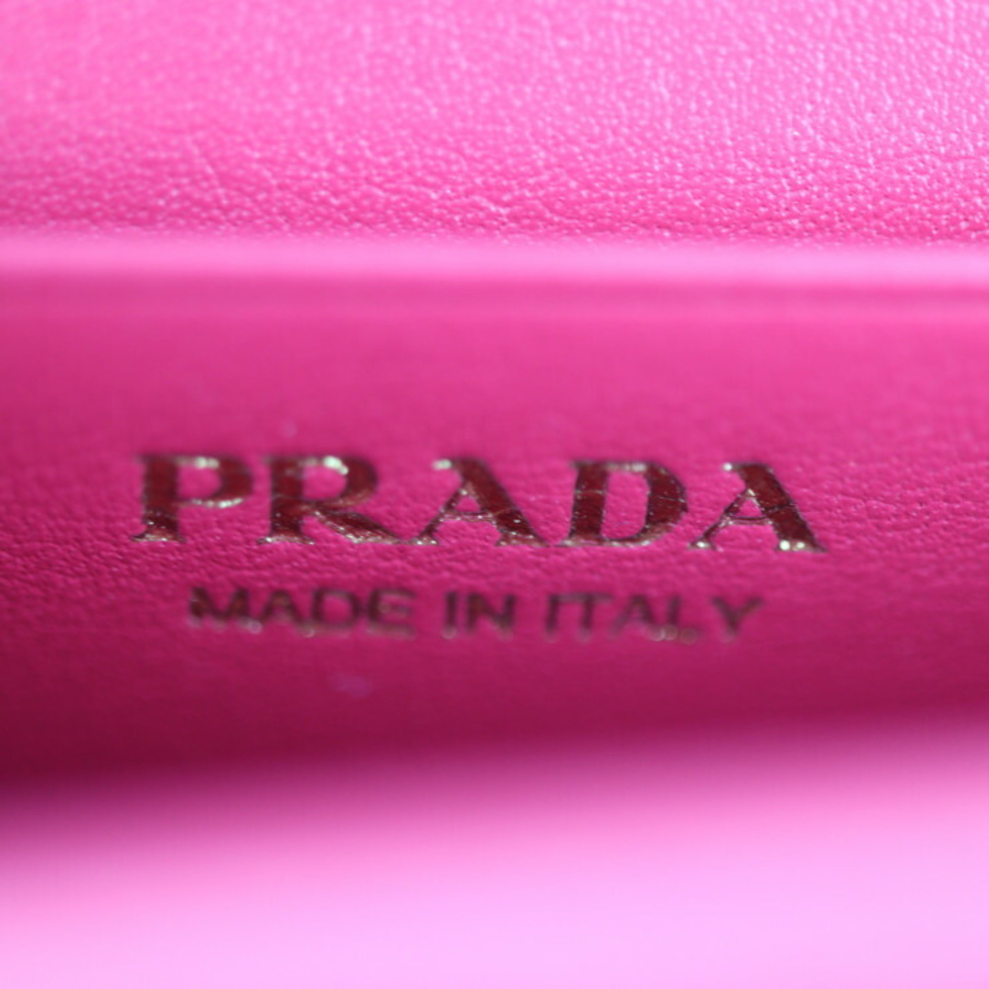 PRADA Prada card case 1MC122 VITELLO MOVE I calf leather PEONIA pink series gold metal fittings business holder