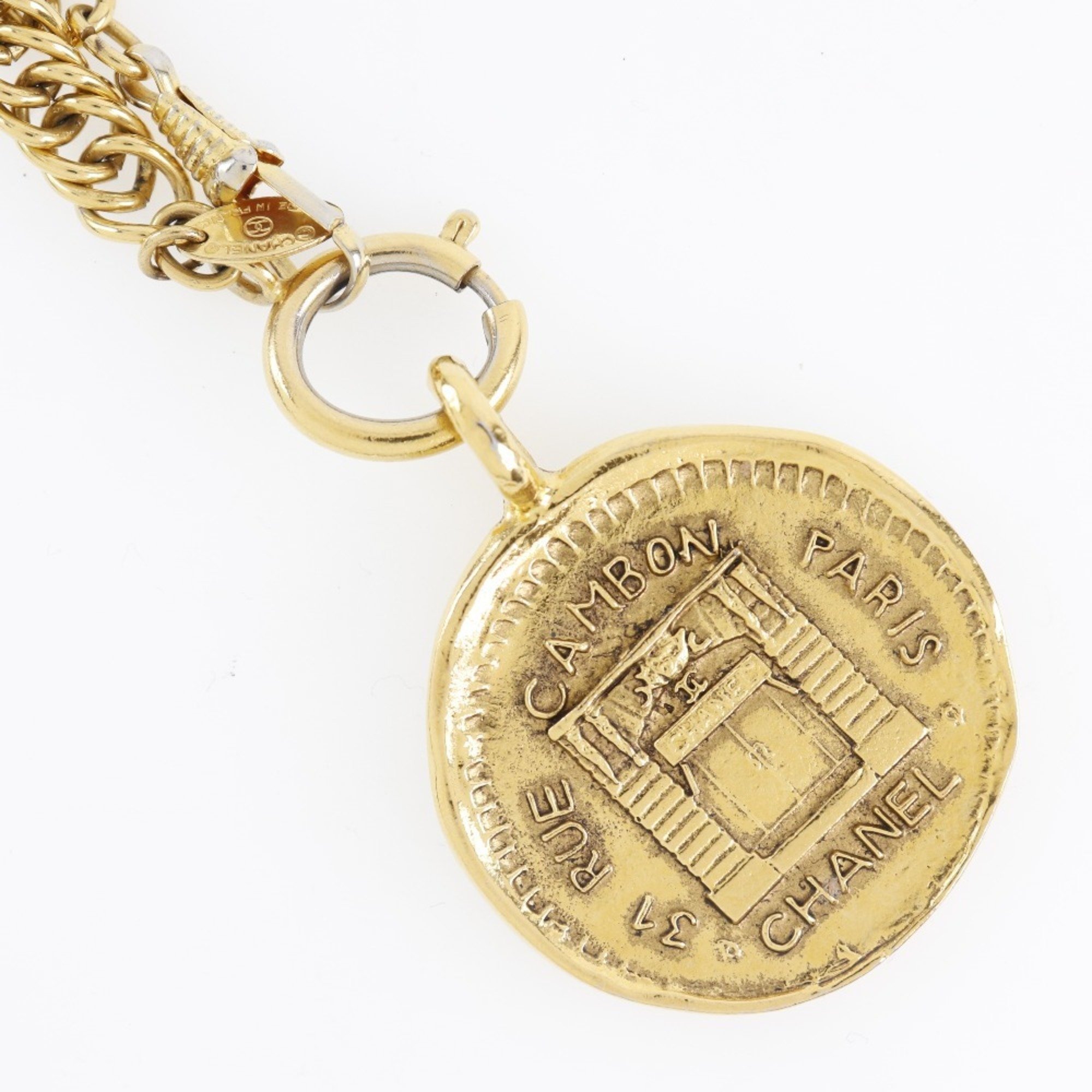 CHANEL Chanel coin 31 RUE CAMBON vintage gilding Lady's necklace