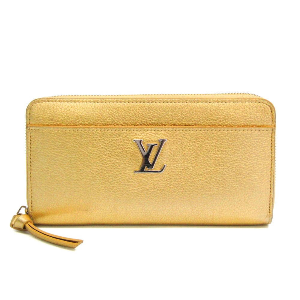 Louis Vuitton Zippy Lock Me Japan Limited M63816 Women's Calf Leather Long  Wallet (bi-fold) Gold
