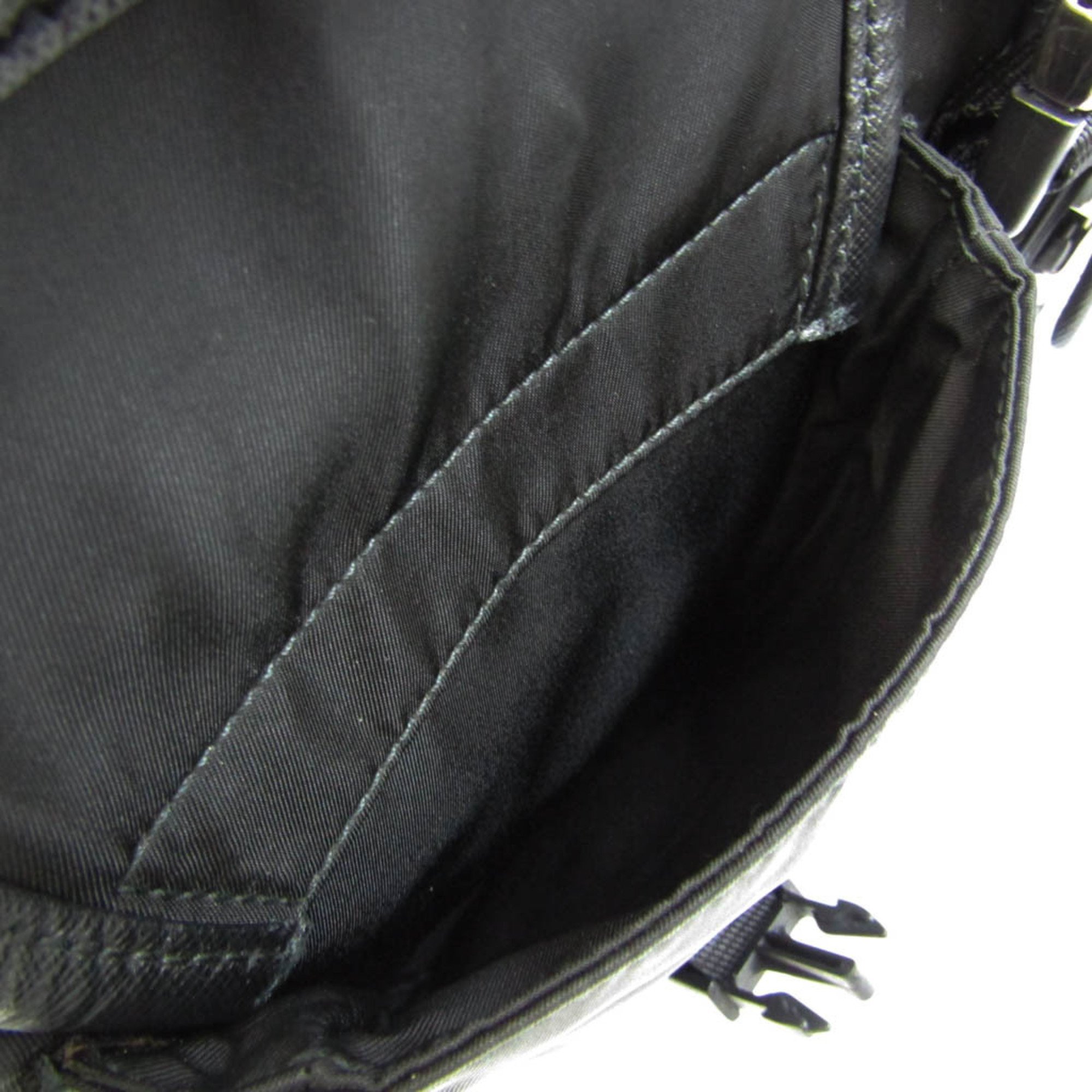 Prada Women,Men Leather,Nylon Shoulder Bag Black