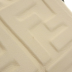 Fendi FENDI Baguette Small Logo FF Pattern 2WAY Bag Chain Shoulder Lamb Leather 8BS017