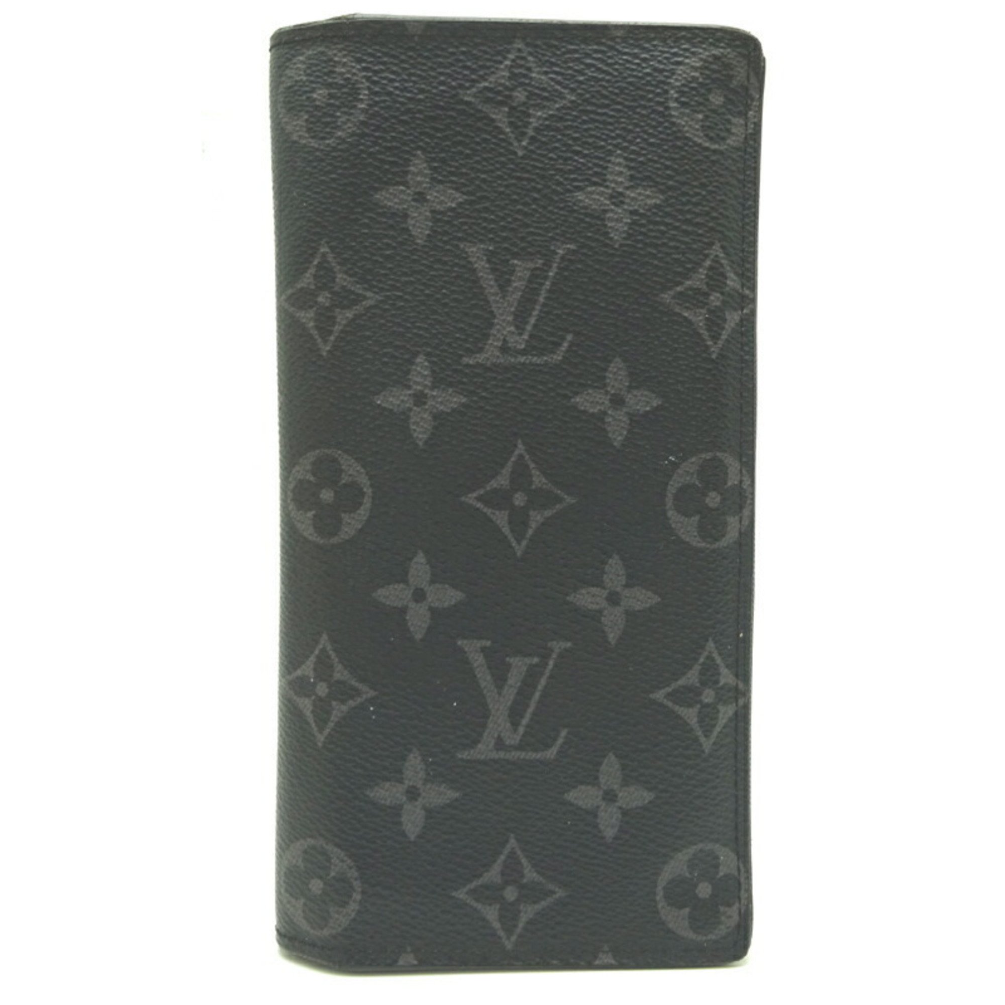 Louis Vuitton Portefeuille Brother Men's Long Wallet M61697 Monogram Eclipse Noir (Black)