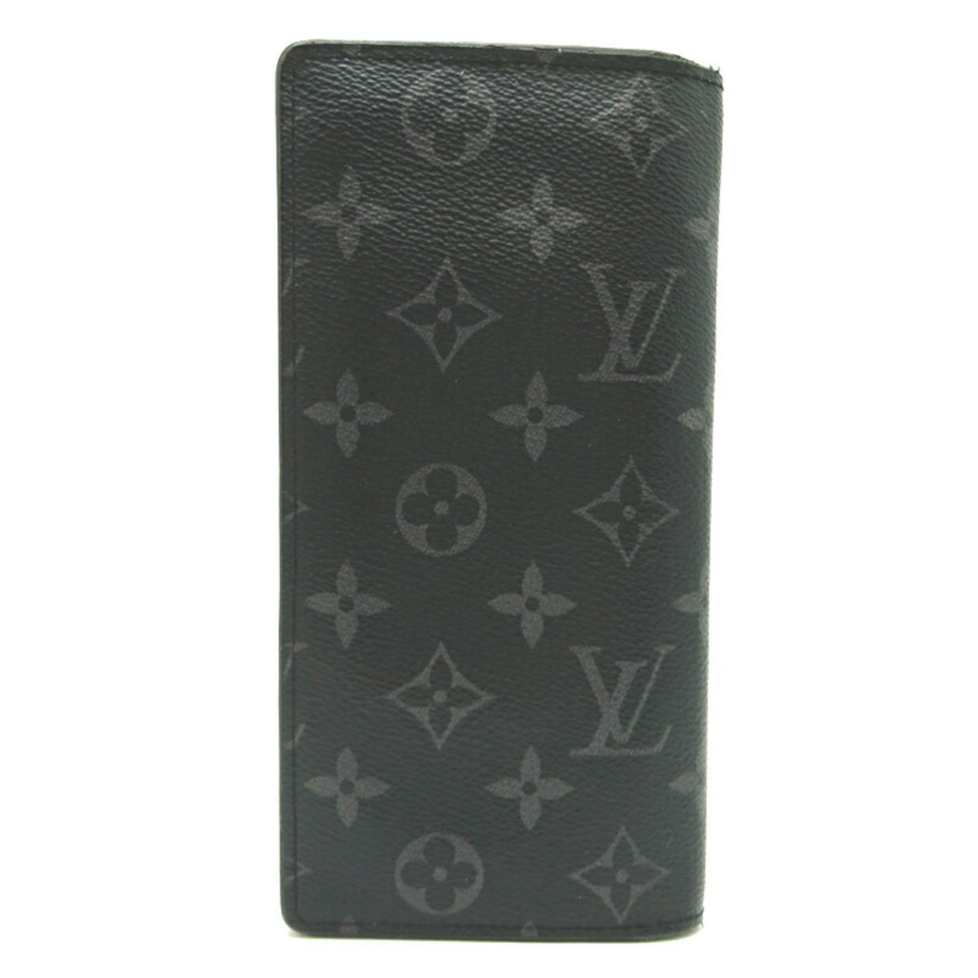 Louis Vuitton Portefeuille Brother Men's Long Wallet M61697 Monogram Eclipse Noir (Black)