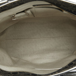Celine carriage tote bag shoulder black silver PVC leather ladies CELINE