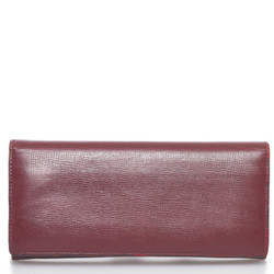 Valextra Long Wallet Bordeaux Red Leather Ladies