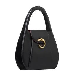 Cartier Panthère handbag black gold leather ladies CARTIER