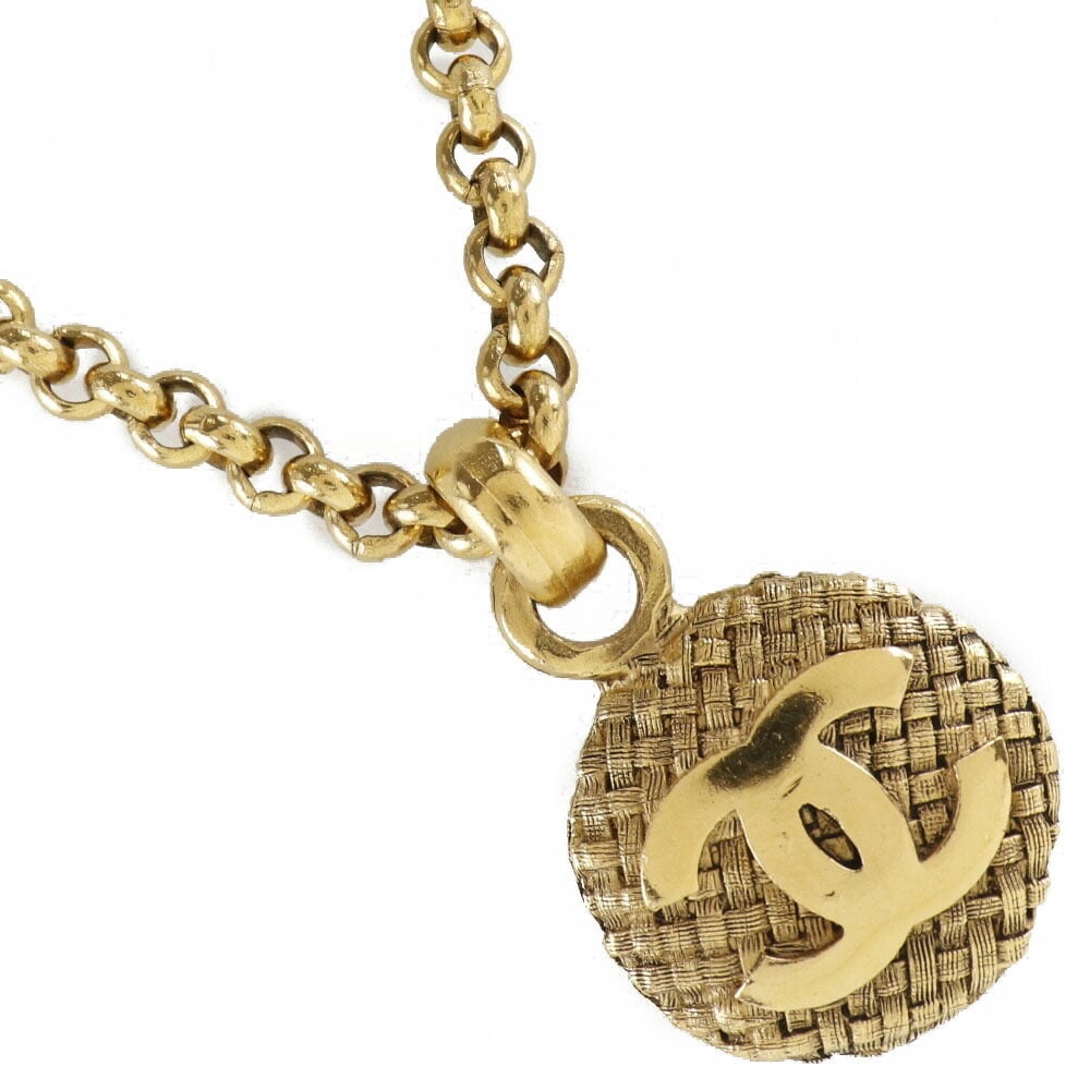 CHANEL Chanel vintage here mark gold plated 29 ladies necklace | eLADY  Globazone