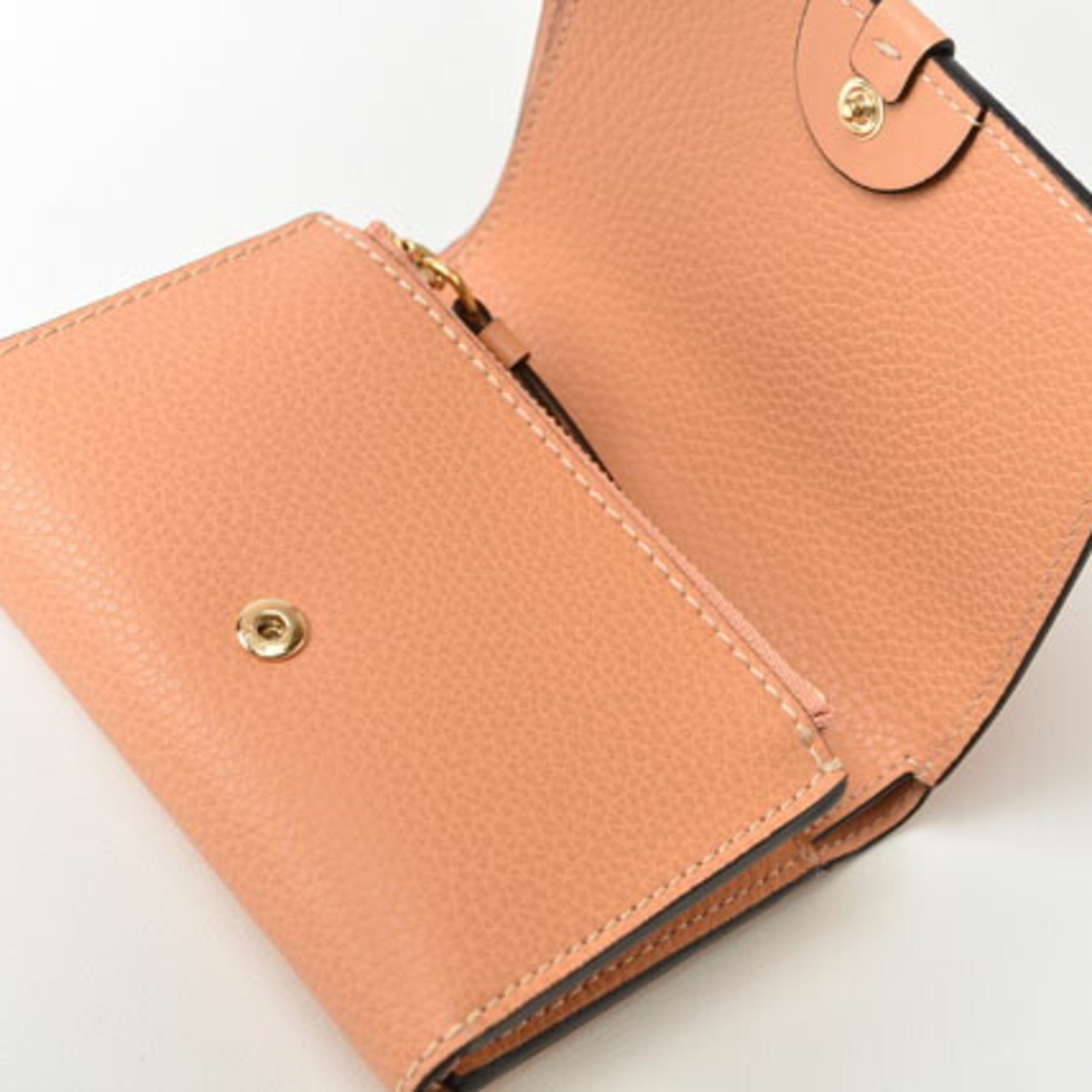 Chloé Chloe three fold wallet DARRYL Daryl PEACHBLOOM peach bloom