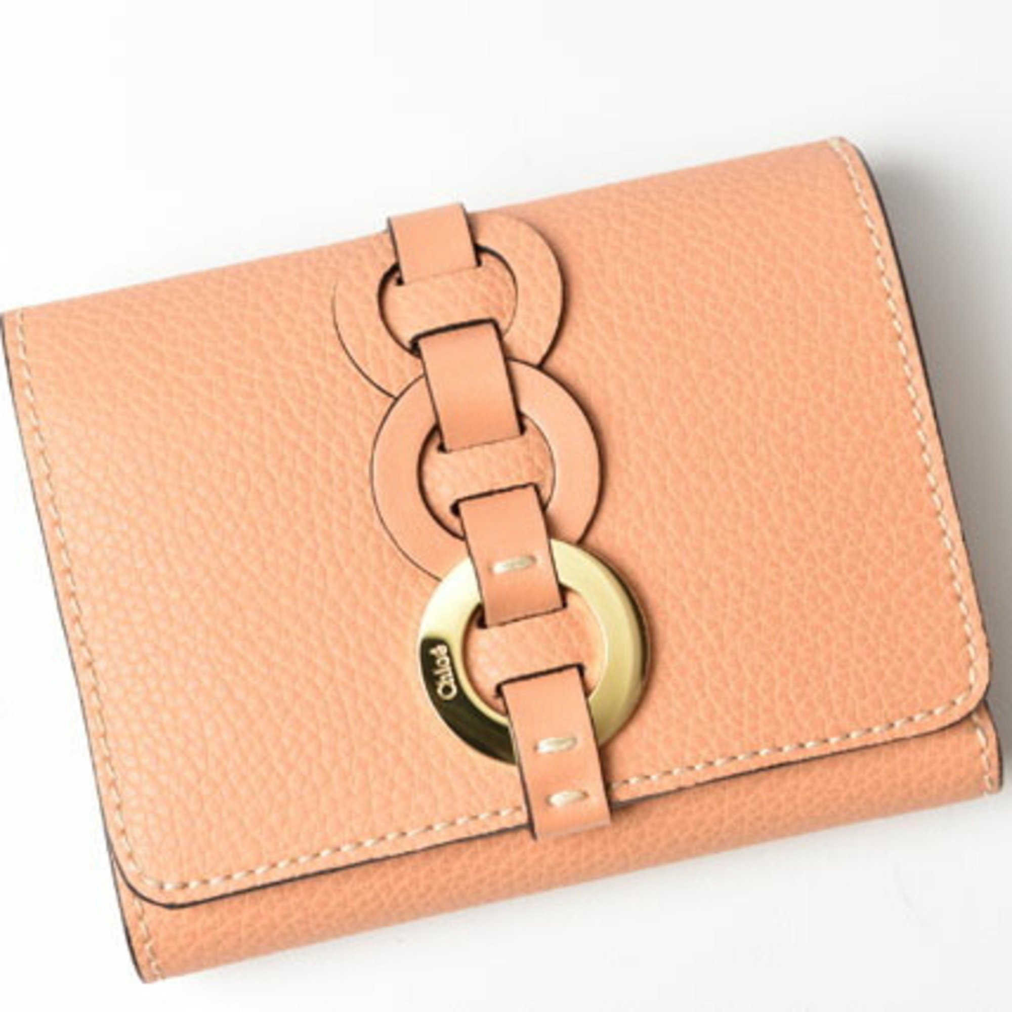 Chloé Chloe three fold wallet DARRYL Daryl PEACHBLOOM peach bloom