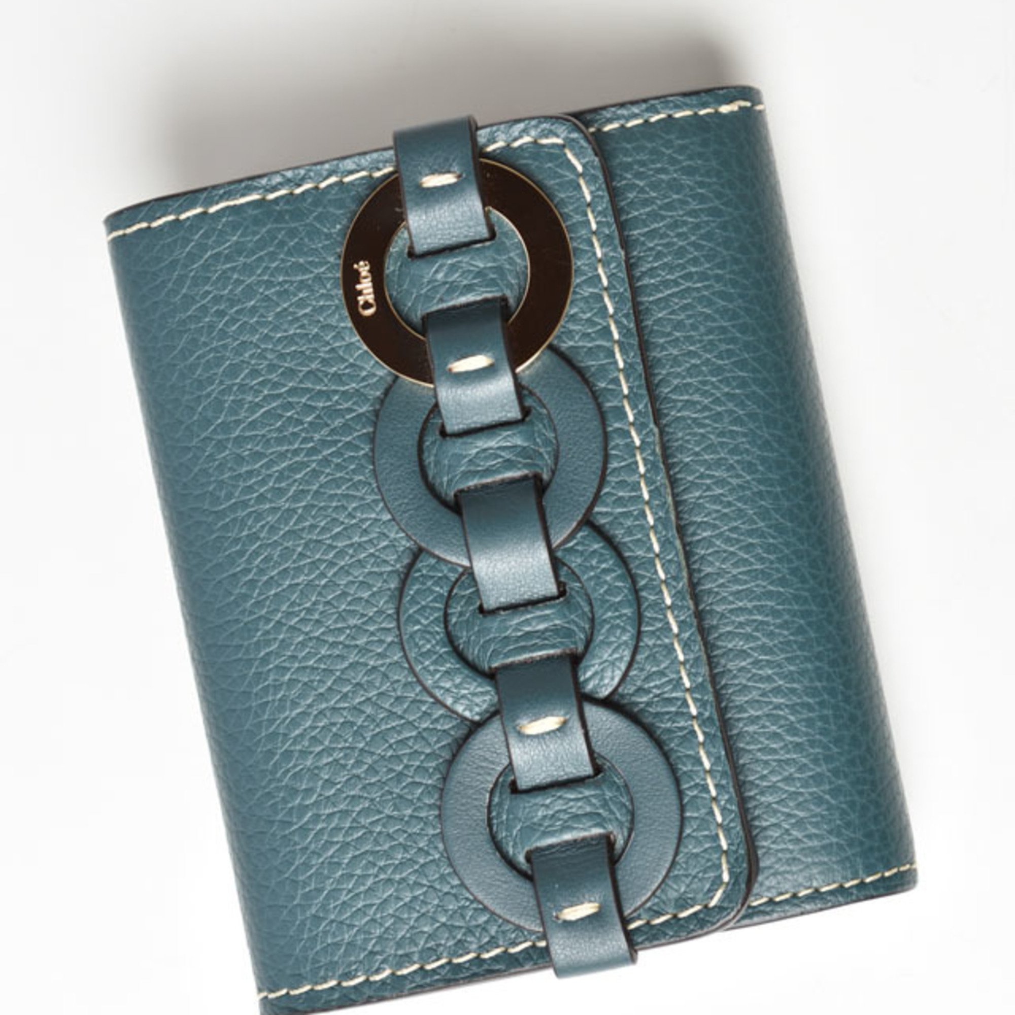 Chloé Chloe Wallet DARRYL Daryl Small Trifold STEEL BLUE Steel Blue