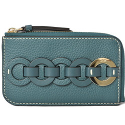 Chloé Chloe coin case card wallet pouch DARRYL Daryl STEEL BLUE steel blue