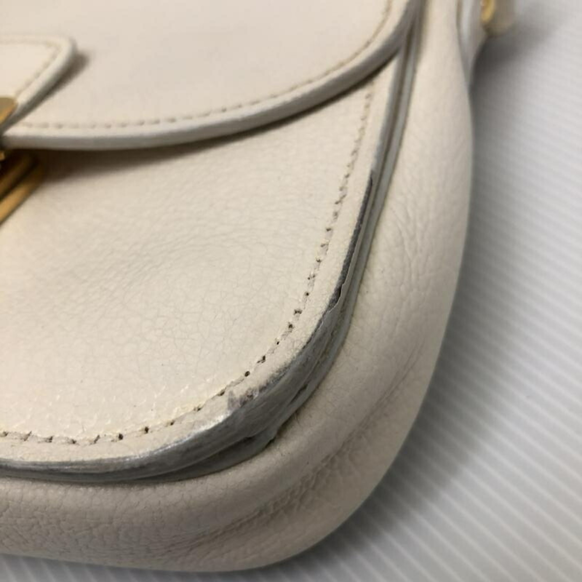 Miu Miu miumiu PATTINA MADRAS BIANCO RTC460 Shoulder Bag White Miu