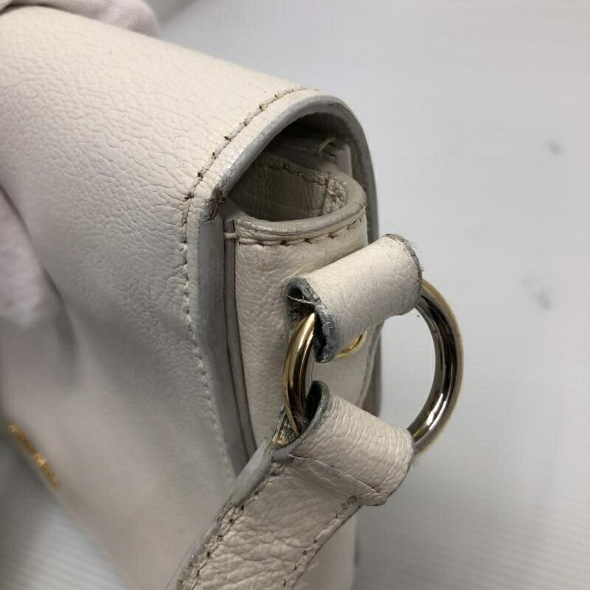 Miu Miu miumiu PATTINA MADRAS BIANCO RTC460 Shoulder Bag White Miu