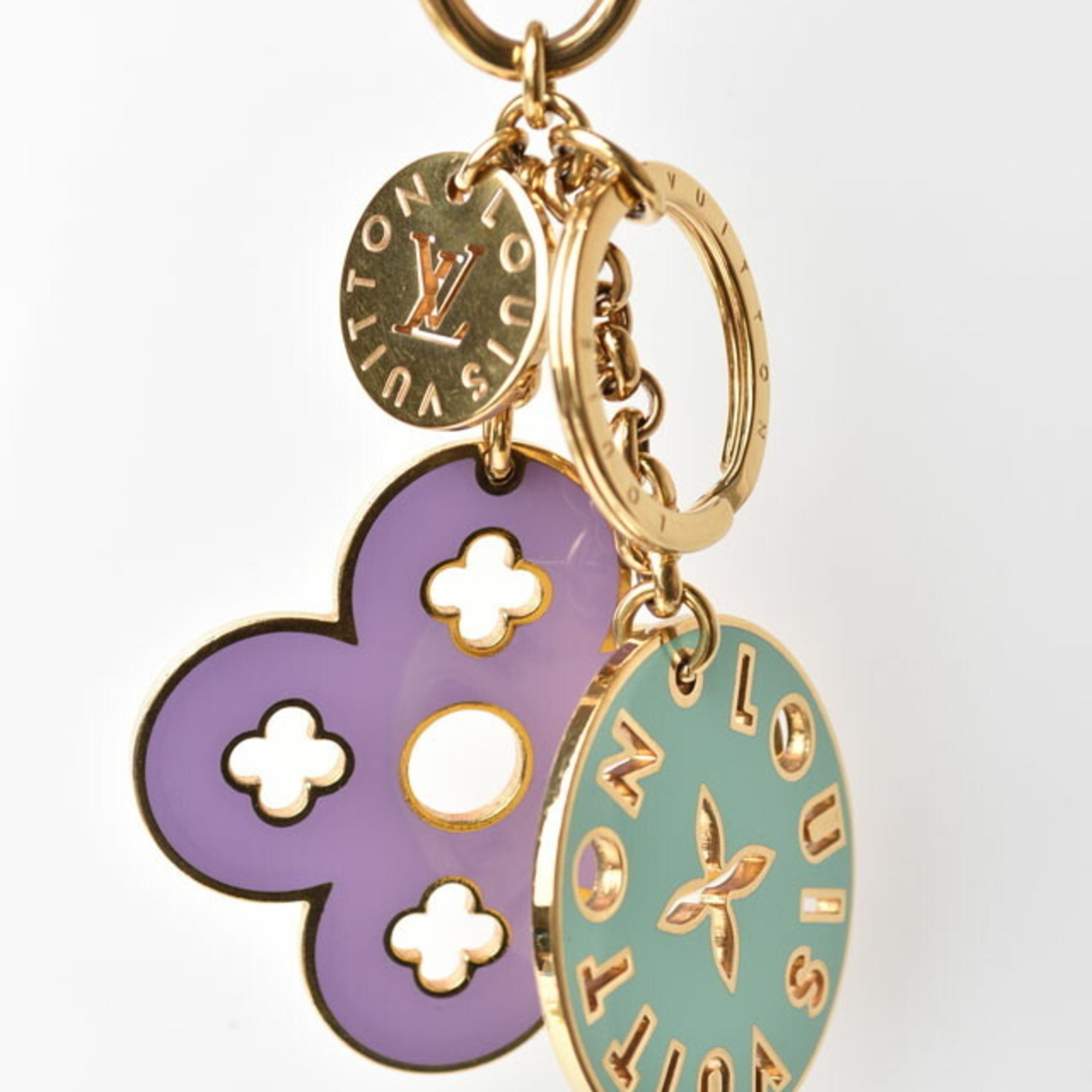 Louis Vuitton key ring bag charm LOUIS VUITTON logo flower multicolor